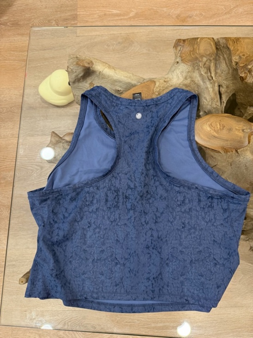 Yogalicious blue marbled muscle tank
